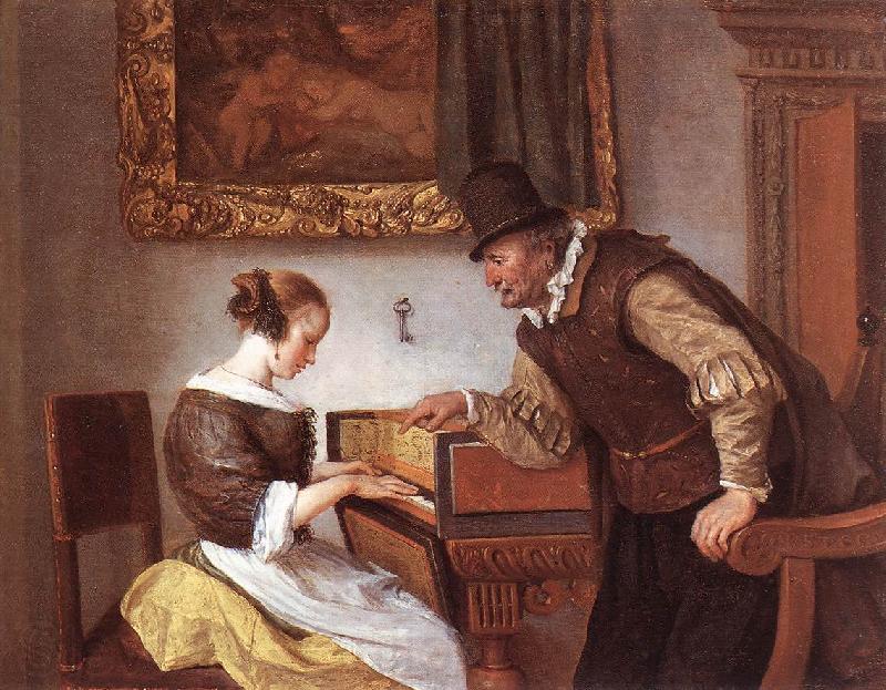 Jan Steen The Harpsichord Lesson Norge oil painting art